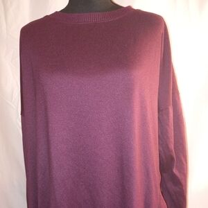 Just Be Women's Crew Neck Sweater - Burgundy